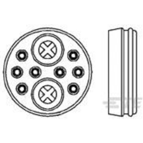 TE Connectivity 213900-1 Ronde connector Flensbus Totaal aantal polen: 10 Serie (ronde connectoren): CPC 1 stuk(s)