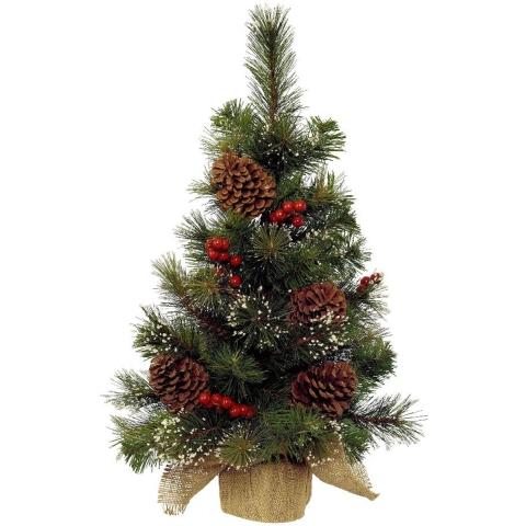 Ipswich mini boom d45h75 cm groen/wit - Everlands