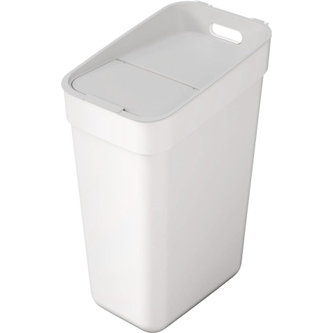 Curver Ready To Collect - Afvalemmer 30 l - Wandhouder voor muur of deur - Wit