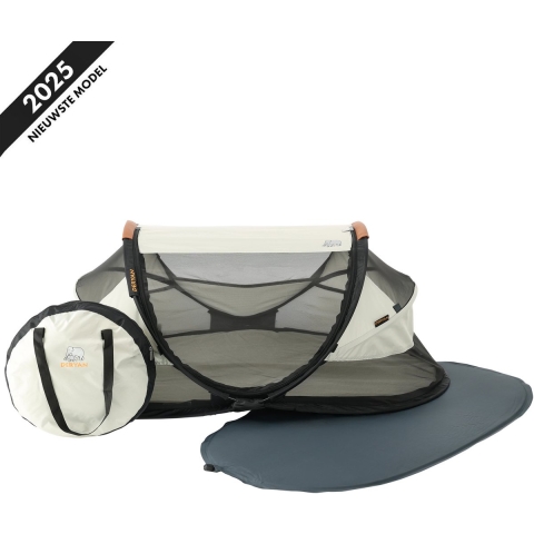Deryan Baby Luxe - Campingbedje - Inclusief zelfopblaasbaar matras - Ivory