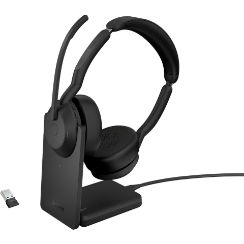 Jabra JABRA Evolve2 55 Link 380/390a UC Stereo On Ear headset Zwart Computer