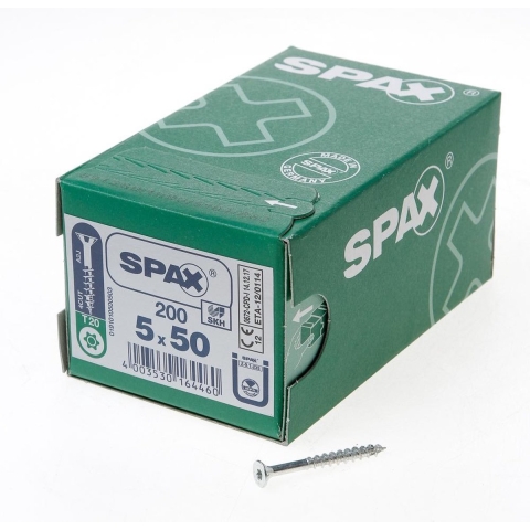 SPAX 191010500505 SPAX Seko-T-Tg Houtschroef 5 mm 50 mm Torx, Binnen-T Staal Galvanisch verzinkt 500 stuk(s)