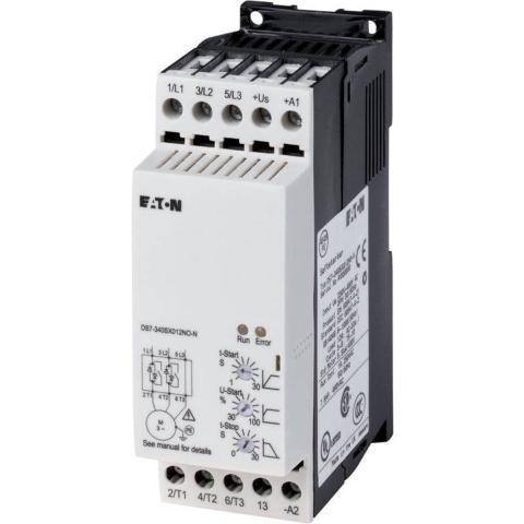 Eaton DS7-340SX012N0-N 134911 Softstarter Motorvermogen bij 400 V 5.5 kW Motorvermogen bij 230 V 3 kW 24 V/DC Nominale stroom 12 A