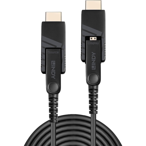 LINDY 38322 HDMI-kabel Aansluitkabel HDMI-micro-D-stekker, HDMI-micro-D-stekker 30.00 m Zwart 4K UHD