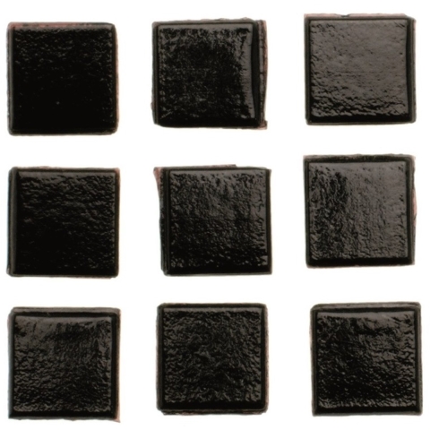 360x stuks vierkante mozaiek steentjes zwart 2 x 2 cm -