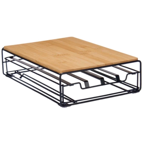 Kinvara Capsulehouder - voor 32 cups - bamboe - metaal - 31 x 21 cm -