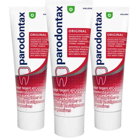 3x Parodontax Tandpasta bij Bloedend Tandvlees Original 75 ml