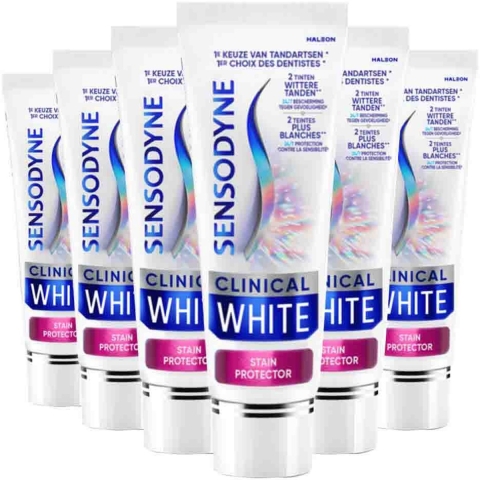 6x Sensodyne Tandpasta Clinical White Stain Remover 75 ml