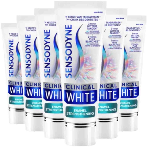 6x Sensodyne Tandpasta Clinical White Enamel Strenghtening 75 ml