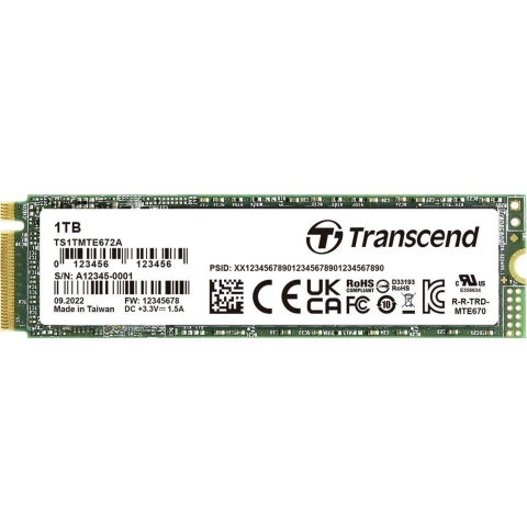 Transcend 1 TB PCIe SSD harde schijf TS1TMTE672A-VS1
