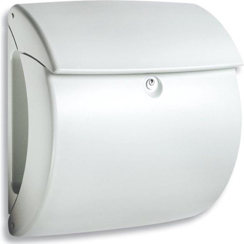 Burg Wächter 12800 KIEL 886 W Brievenbus Kunststof Wit Sleutelslot