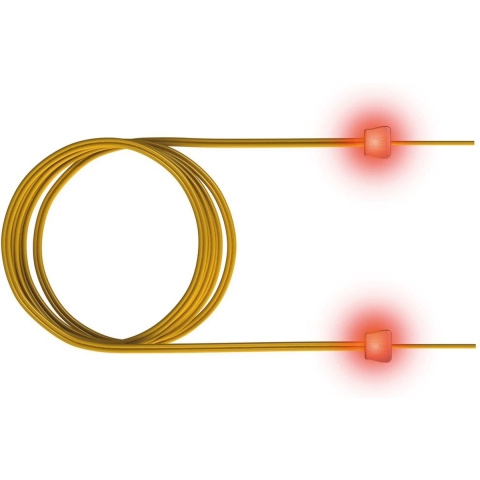 saCon glasvezel LED patchkabel duplex 9/125µm OS2, LC/LC, geel, 10 m