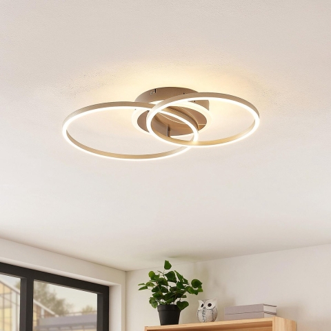 Lindby - Edica Plafondlamp Smart Home Nickel