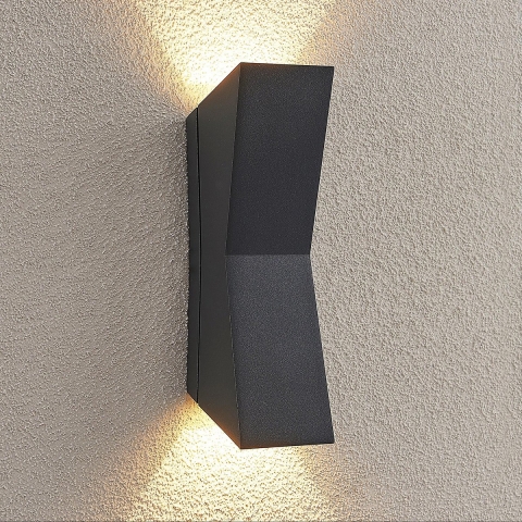 Lucande - Maniela LED Up/Down BuitenWandlamp Anthracite