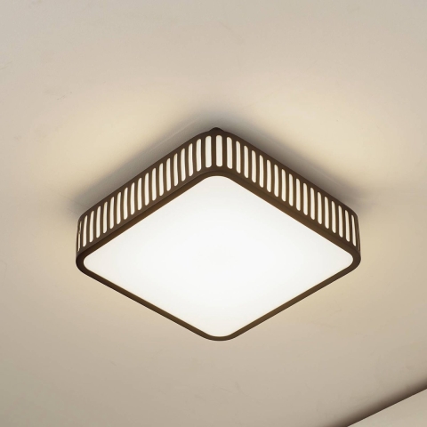 Lindby - Lurinda  LED buiten plafondlamp zwart 26 cm IP44