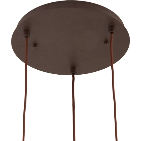 Lindby - Valentina 3 Round Hanglamp Smoked Grey/Coffee