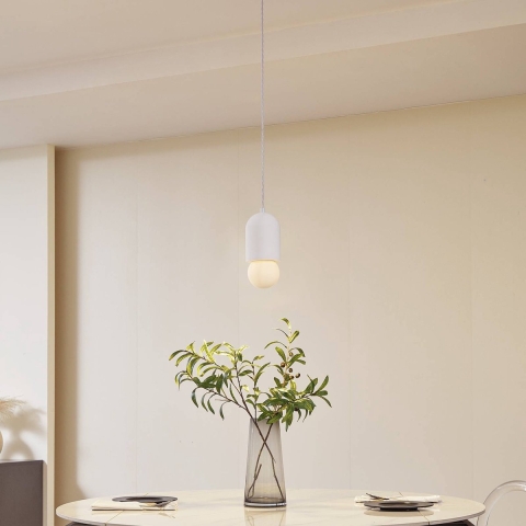 Lindby - Nielson hanglamp Ø 11 cm wit gips