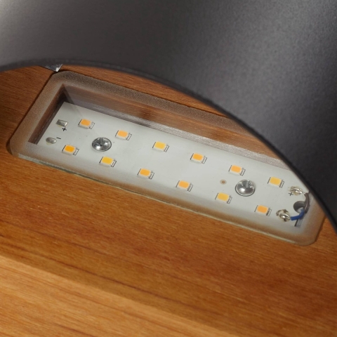 Lindby - Lenore LED wandlamp 13 cm zwart metaal IP44