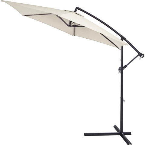 Kingsleeve Zweefparasol -Ø300cm UV bescherming 80+ - Crème