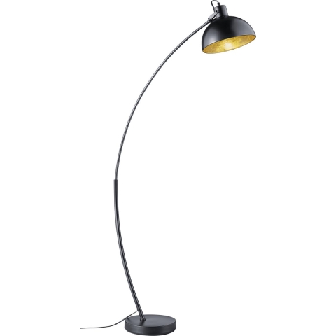 Reality, Vloerlamp, Recife 1xE27, max.60,0 W Armatuur: Metaal, mat zwart L:25,0cm, H:155,0cm, :75,0cm Voetschakelaar,