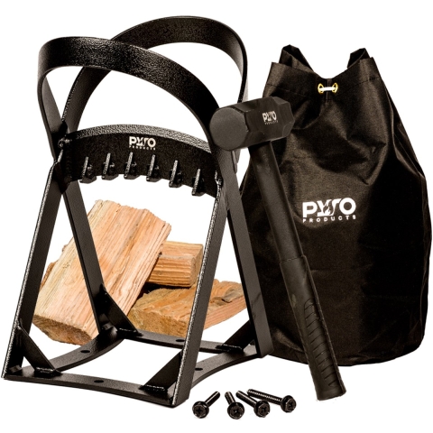 PyroProducts® Houtklover Gietijzer - Houtkliever incl. hamer - Houtsplitter - Openhaard Gereedschap