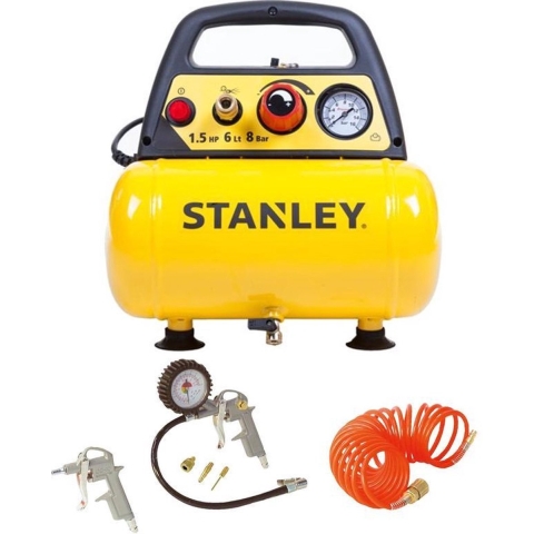 STANLEY Compressor DN200/8/6– inclusief 6-delige Accessoire set