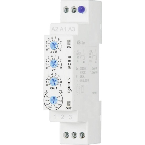 ENTES 101584 MCB-8 Tijdrelais Multifunctioneel 24 V/DC, 24 V/AC, 230 V/AC 1 stuk(s) Tijdsduur: 0.1 s - 30 h 1x wisselcontact