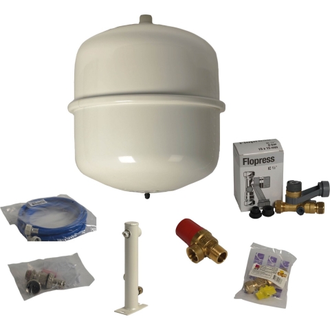 Plieger Ketelaansluitset - Expansievatset - 4-gats - 1.0 bar voordruk - 18 liter - Wit