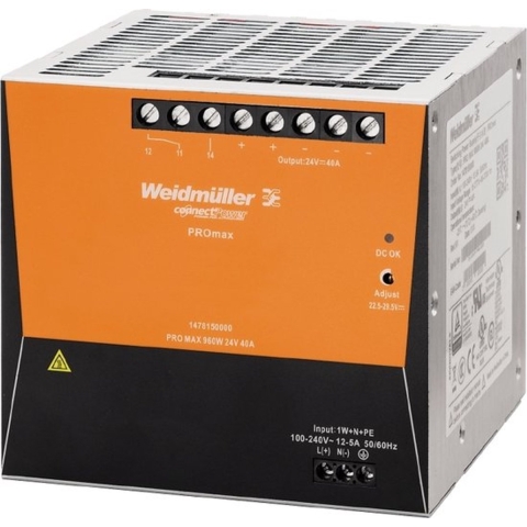 Weidmüller 1478150000 DIN-rail netvoeding 24 V/DC 40 A 960 W Inhoud 1 stuk(s)