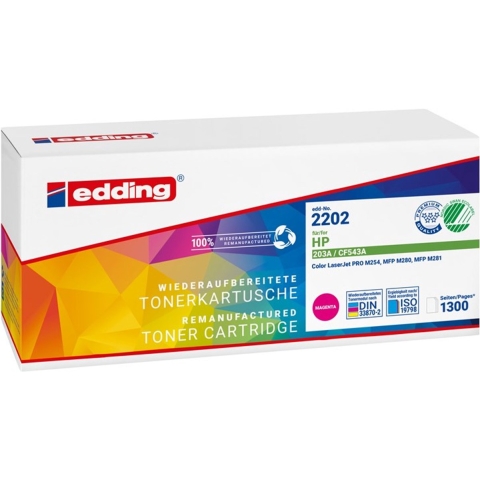 Edding Toner vervangt HP 203A (CF543A) Compatibel Magenta 1300 bladzijden EDD-2202 18-2202