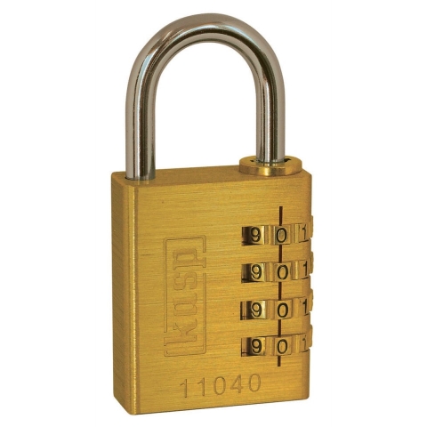 Kasp K11040 Hangslot Goud-geel Cijferslot