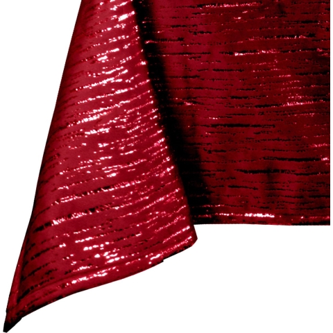 Tafelkleed kerst - rood/goud - rechthoekig - polyester - 250 x 145 cm -