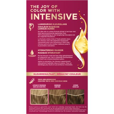 3x Palette Intensive Oil-Care Color Haarkleuring 500 Donkerblond