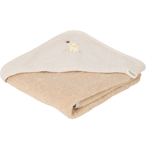 Badcape Little Dutch Geborduurd Baby Bunny Beige