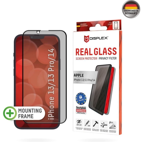 DISPLEX Privacy Glass Full Cover 1706 Screenprotector (glas) Apple iPhone 14., iPhone 13., iPhone 13 Pro 1 stuk(s) Meekijkbescherming