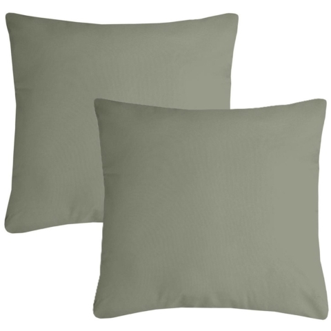 Stof Textile sierkussen Nelson - 2x - groen - 60 x 60 cm - bank kussens - polyester -