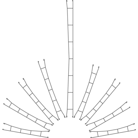 Viessmann Modelltechnik 4132 H0 Rijdraad H0 Märklin C-rails (met ballastbed) 172.5 mm 5 stuk(s)