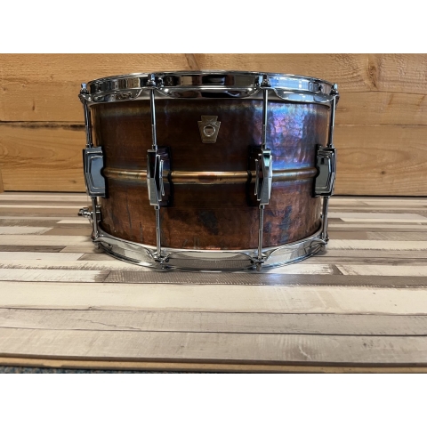 Ludwig LB508KR 14x08 Raw Hammered Bronze Snare