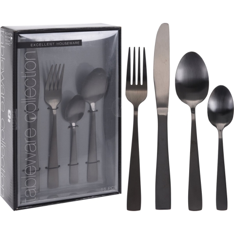 Cutlery Set 16Pcs Matt Zwart - Nampook