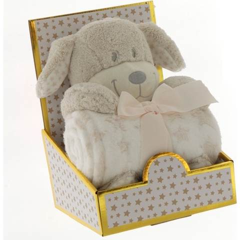 Knuffel Plush blanket animal 25 cm dog - Unique living