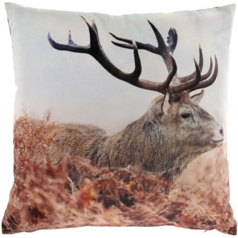 Kussen rendier print l45b45 cm ds 2 - Unique living