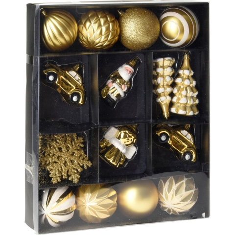 Xmas Hangdeco Set 20Pcs Goud - Nampook