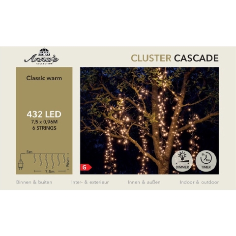 Cascade cluster 432led classic warm - Annas collection