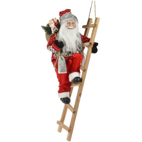 Kerstman op trap staand - Nampook