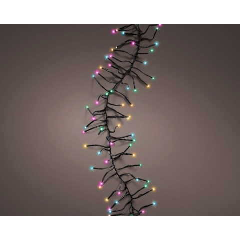 LED cluster l600 cm zwrt/soft mlt kerst - Lumineo