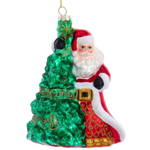 Ornament glas kerstman kerstboom l18cm - Kurt s adler
