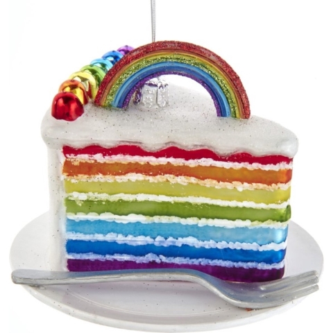 Orn.glas regenboogtaart l11cm - Kurt s adler