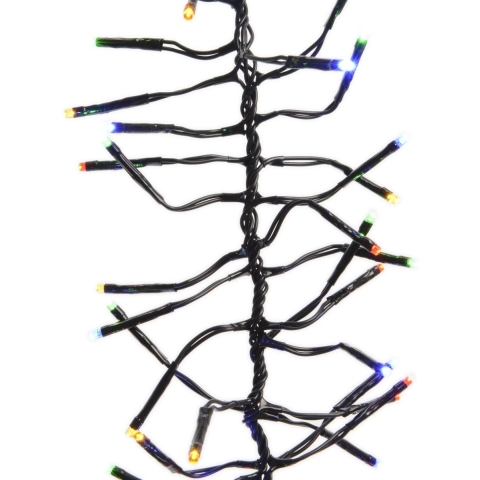LED clusterverl.twinkle buiten/13.5m-1512L/zwart/multi - Lumineo