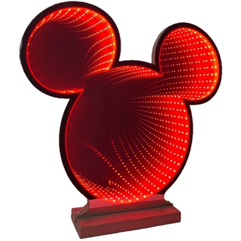 Verlichting decoratie spiegeleffect Mickey oren rood 40 cm - Disney