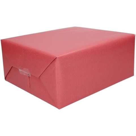 4x rollen cadeaupapier/inpakpapier donker rood 500 x 50 cm op rol -
